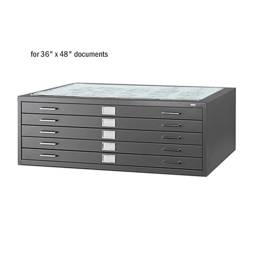 5-Drawer Steel Flat File for 36
